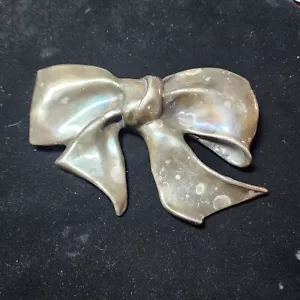 BAT AMI Spilla Fiocco Argento Sterling 925 MASSICCIA O CIONDOLO ENORME! 75,3 grammi - Foto 1 di 5