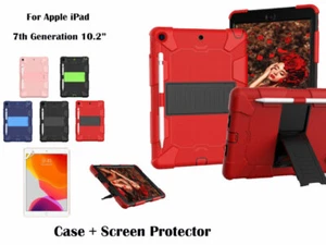 Heavy Duty Shock Proof Case For Apple iPad 7th Generation 10.2-inch - Picture 1 of 9