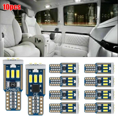 10X/Set T10 W 5W CANBUS SMD LED Auto Innenraumbeleuchtung Standlicht Birnen Weiß - Bild 1 von 4