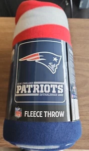 New England Patriots Football NFL Fleece Throw Blanket 50 Inches X 60 Inches New - Picture 1 of 3