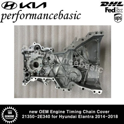 new OEM Engine Timing Chain Cover 21350-2E340 for Hyundai Elantra 2014-2018 - image 1 of 4