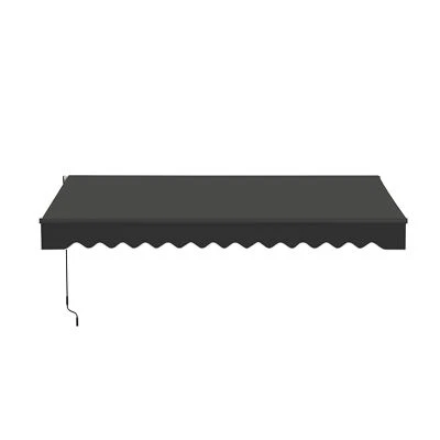 ALEKO Retractable Home Garden Patio Canopy Awning 13 x 10 ft Black Color - Image 1 of 4