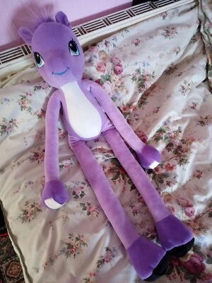 NICE OFFICIAL STRETCHKINS LARGE 85cm+ PURPLE HORSE STRETCH PLUSH SOFT TOY,VGC - Image 1 of 4