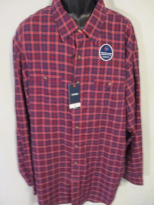 Izod Cotton Blnd BIG TALL RED Plaid Temp Controlled Long Slve Shirt SR$60 NEW - Imagem 1 de 3