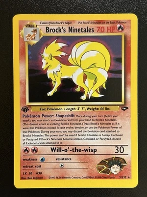 BROCK’S NINETALES Pokemon Card - 1st Edition - Gym Challenge - 3/132 - NM (A) - Image 1 of 4