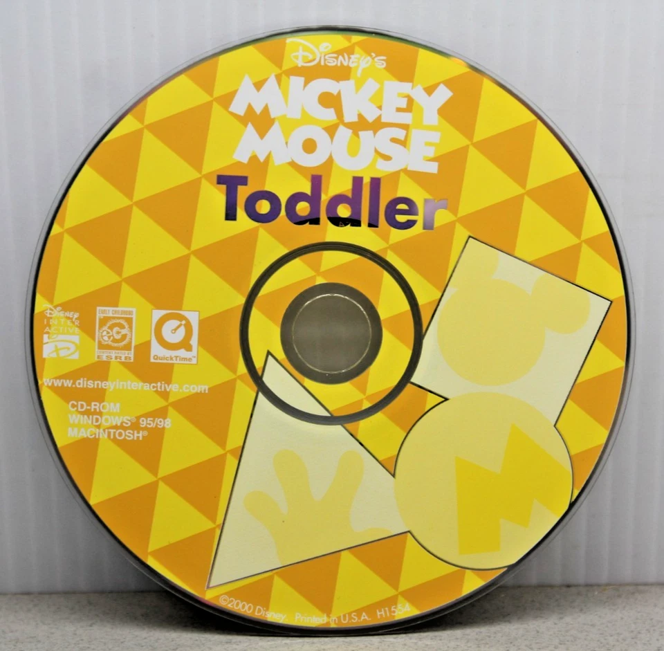 Disney Mickey Mouse Toddler PC CD-ROM Learning Game 2000 Disc Only - Image 1 of 1