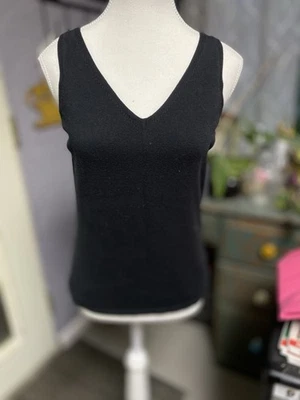 Camiseta sin mangas Gap negra mezcla de algodón para mujer grande (x) Foto 1 de 4