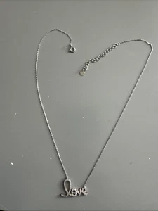 Liebe Halskette Kette Anhänger Strass funkelnd Geschenk für Sie - Bild 1 von 3