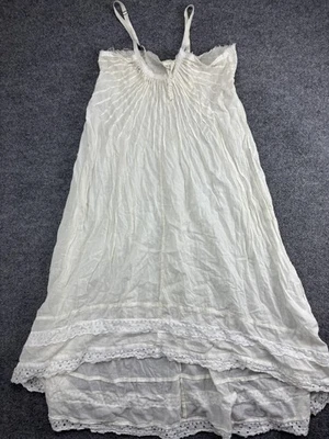 Vestido Free People FP One para mujer XS blanco algodón encaje boho solero verano Foto 1 de 4