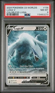 PSA 8 - Lugia V 138/195 Mundos 2023 Mazo Lugia Incoloro Pokemon Juego de cartas coleccionables - Imagen 1 de 2
