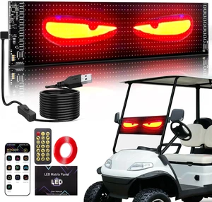 Golf Cart Devil Eyes Light Sign, 23X5In Programmable Flexible Screen for Windshi - Picture 1 of 9
