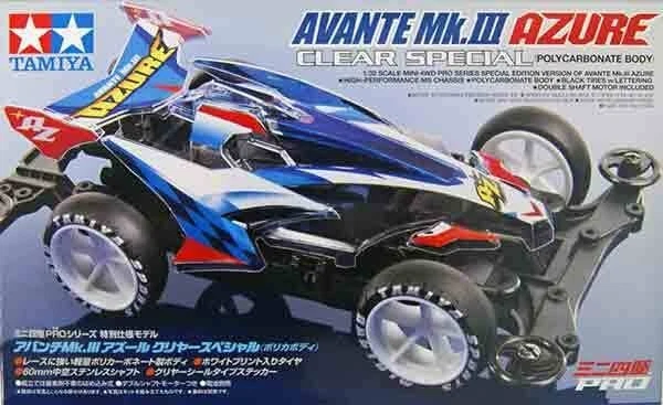 Tamiya Mini 4WD Avante MkIII Azul Cuerpo de policarbonato transparente sin... - Imagen 1 de 1