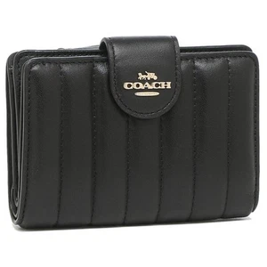 Coach Outlet Bifold Wallet Quilted Black Radys C3454 IMBLK Parallel Import 326 - Picture 1 of 9