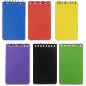 Paquete de 6 cuadernos de bolsillo QiCheng pequeño bloc de notas de bolsillo pequeño cuaderno espiral... - Imagen 1 de 11