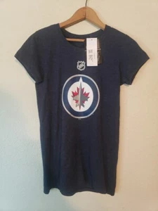 adidas Womens NHL Winnipeg Jets Hockey Player #00 Shirt Small Tshirt Tee Top - Picture 1 of 8