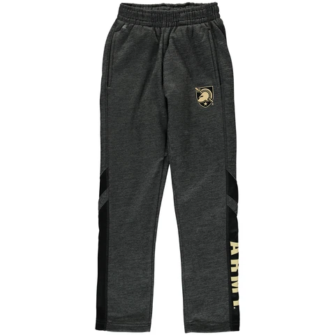 Youth Colosseum Heathered Charcoal Army Black Knights Fleece Pants Cover