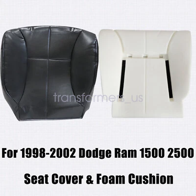 Cubierta del asiento inferior del conductor + cojín de espuma para Dodge Ram 1500 2500 3500 1998 1999 Foto 1 de 4