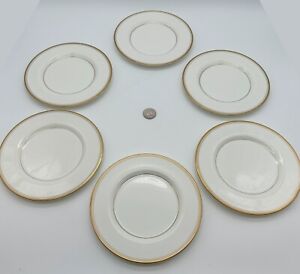 Mikasa White Gold Bone China Plates 6.5in 6-Pieces Wheaton A1-102 Narumi Japan