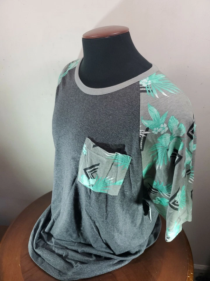 Camiseta de carbono para hombre XXL MULTICOLOR floral mezcla de algodón Foto 1 de 4