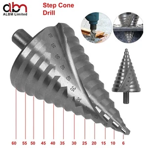 Step Cone Drill HSS 4341 Steel Titanium Drill Bit Hole Cutter Tool 6 - 60mm - Picture 1 of 15