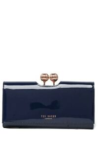 Ted Baker - FELICEE - Bobble Matinee Wallet - Navy Patent Leather - NIB- $149