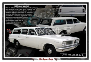 1963 Pontiac Tempest Super Duty Wagon Poster Print - Picture 1 of 1