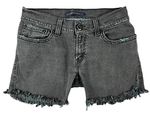 Levis 542 Lowrise Cut-off Jean Shorts Women's Size 8 Black Denim w Flap Pocket - Picture 1 of 9