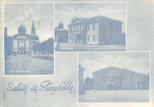 A9869) SALUTI DA STANGHELLA VEDUTINE MUNICIPIO CHIESA VIA ROMA VIAGGIATA PADOVA - Picture 1 of 2
