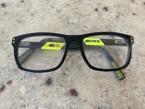 NIKE 5536 010 BLACK GREEN AUTHENTIC FRAMES EYEGLASSES 46-16 - Picture 1 of 6