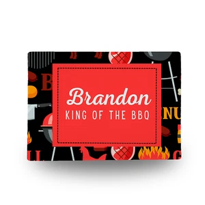Tabla de cortar de vidrio templado personalizada King of BBQ: personalizada para Grill Masters - Imagen 1 de 8