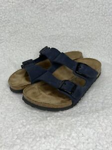 Birkenstock Betula Womens Suede Double Strap Blue Sandals Size 7 US 38 EU