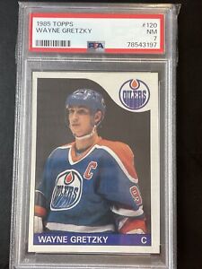 1985 Topps Wayne Gretzky #120 PSA 7 NM - Edmonton Oilers HOF