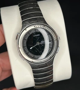 *PARTS* CITIZEN WORLD TIME CHRONOGRAPH PROMASTER ANALOG 39mm SS QUARTZ WATCH. - Picture 1 of 3