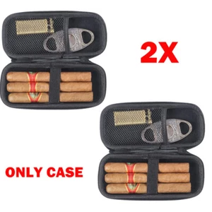 Estuche de cigarros portátil de 2 piezas bolsa de almacenamiento de viaje liviana bolsa cortador de cigarros EE. UU. - Imagen 1 de 8