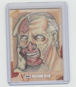 WALKING DEAD HUNTERS & HUNTED WALKER SKETCH CARD BY ARTIST CHRIS THORNE(#2)  1/1