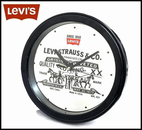 LEVI'S Levi Strauss & Co Wall Watch Mirror Clock Vintage Not for sale Novelty Cover