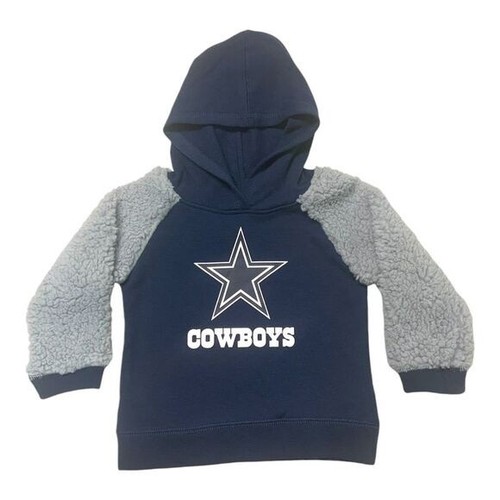 VETEMENTS Felpa con cappuccio pullover NFL Dallas Cowboys bambino ragazzo con sherpa maniche lunghe blu navy 3T