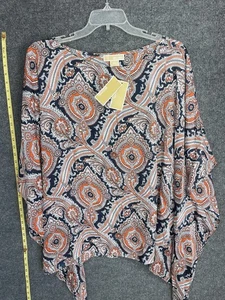 Michael Kors Women’s Tunic Blouse Size 3X Colorful Scarf Kaftan Caftan - Picture 1 of 8