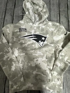 NWT Nike Mens New England Patriots Salute To Service Hoodie Small Artic Camo - Picture 1 of 13