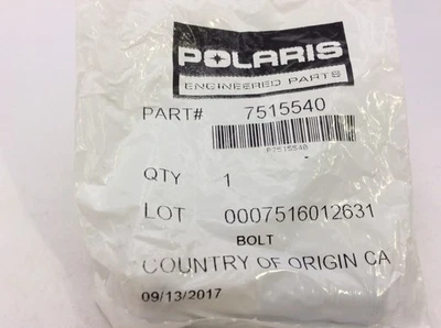 Polaris 7515540 New OEM Hex Head Bolt 2000 Sport Lite 440 F/C - Image 1 of 3