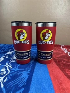 Buc-ee's Bicchiere Rosso in Acciaio Inox Doppia Parete Isolato Sottovuoto, 20 oz (2) - Foto 1 di 4