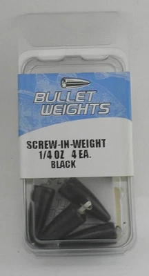 Peso bala FRP14 1/4 oz color perma negro tornillo en plomo helicoidal 4 quilates Foto 1 de 2