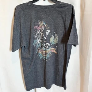 The Duck Co Mens Shirt Large Gray Y2K Surf Style Gulf Shores Skull Grunge 18721 - Picture 1 of 8