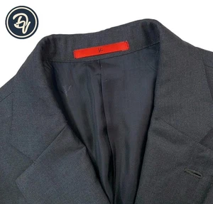 Mens 42 R ISAIA Solid Charcoal Grey " Aqua Spider "  Sanita Fit Wool Blazer - Picture 1 of 15