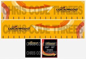 Code 3 Adhesive Vinyl Trailer Decal - Lockwood - 1/50 1/76 1/148 1/87 1/64 - Picture 1 of 1