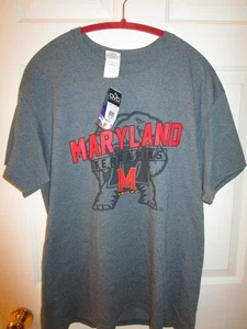 University of Maryland Terrapins "Fear the Turtle" Men's T-Shirt - L - GRAY - Picture 1 of 4