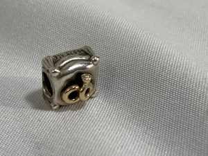Pandora Romantic Union Wedding Rings 14k Gold & Sterling Silver Charm - Picture 1 of 4