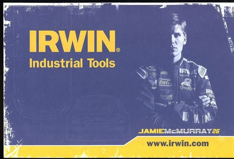 2008 JAMIE MCMURRAY IRWIN TOOLS NASCAR POSTCARD Cover