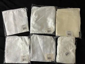 linin table cloth White Stretchable Chair Covers Banquet Decoration - 6 PCS - Picture 1 of 7
