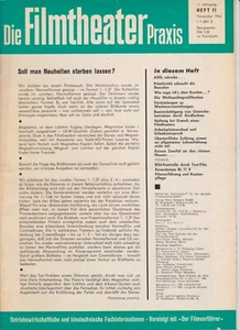 Die Filmtheater Praxis Heft 11 November 1964 Fachzeitschrift für Filmtheater - Bild 1 von 2